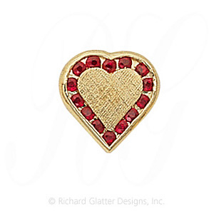GS054 R - 14 Karat Gold Ruby Slide 
